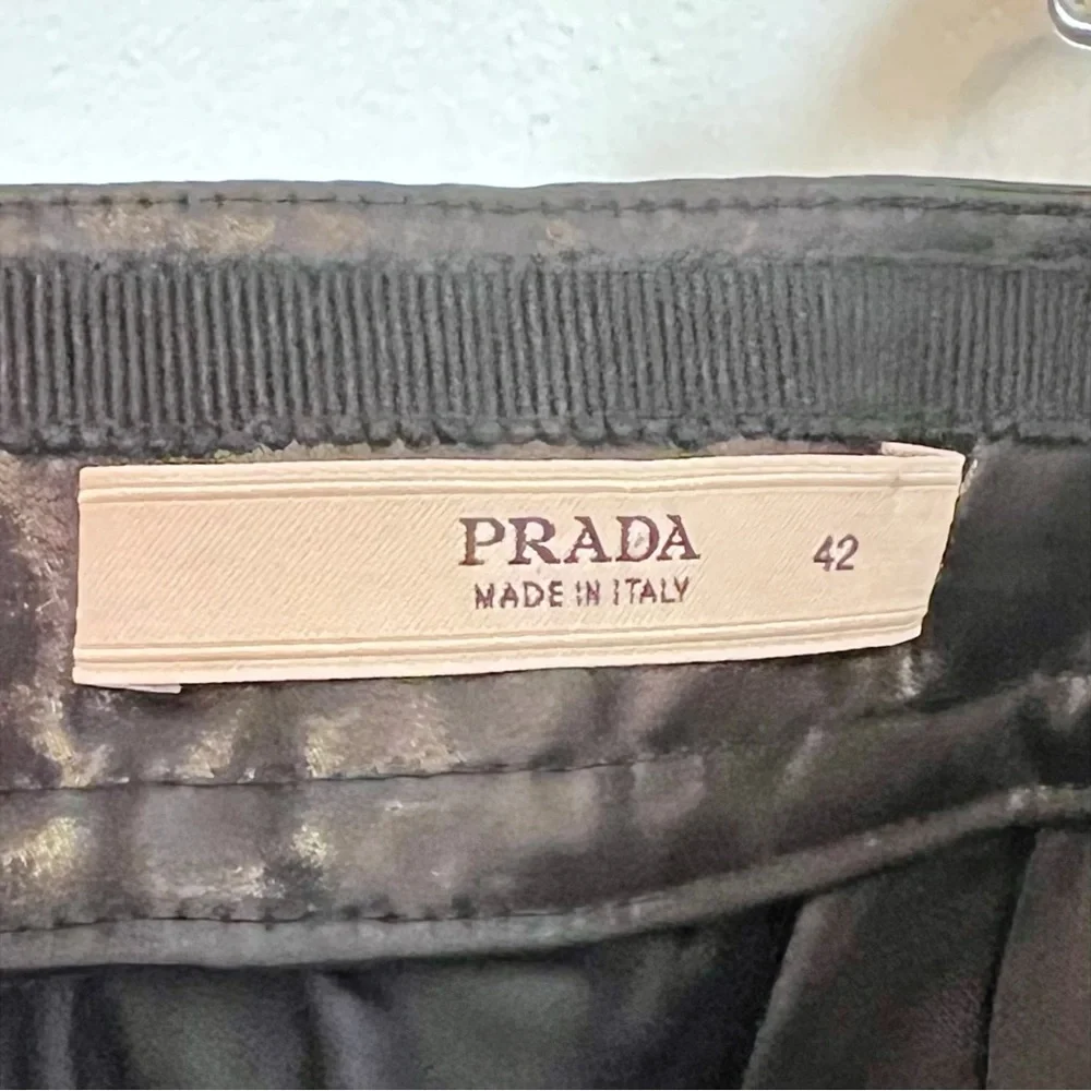 Prada Black Silk Midi Skirt